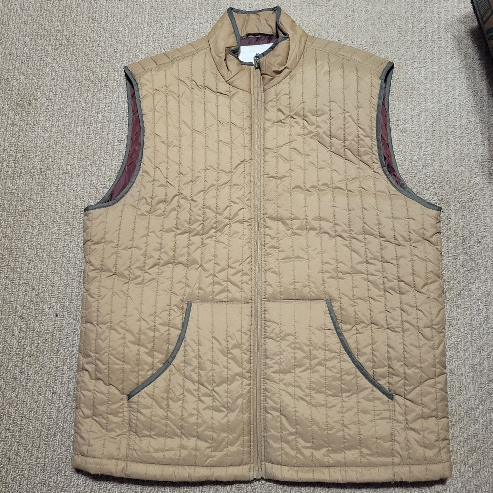Men's Beige Quilted Vest